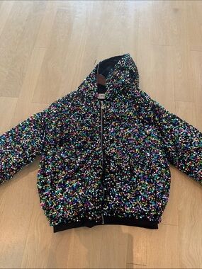 Lola + The Boys Kids Sequin Hooded Jacket - Multicolor (never worn)